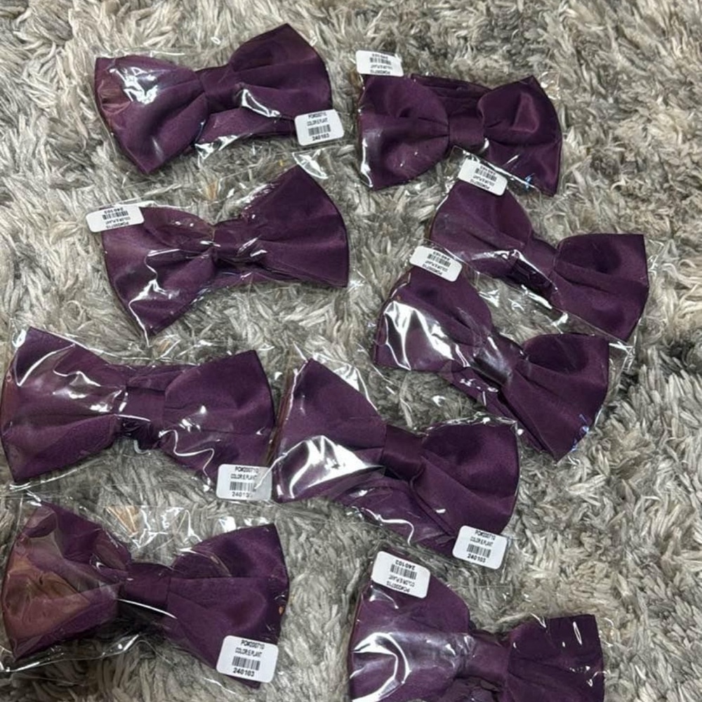 purple bow ties